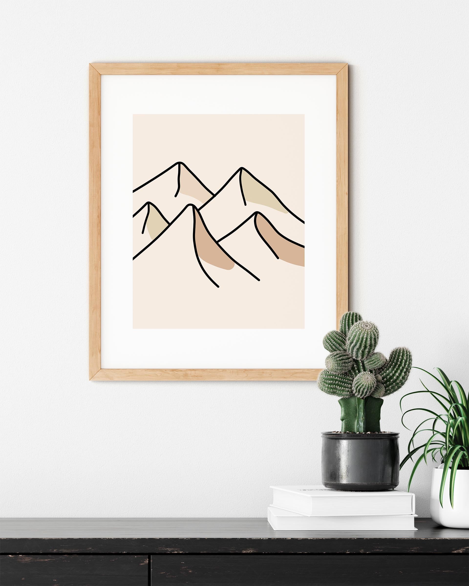 Enkelt Landskap nr.2 | Plakat | Poster | Veggkunst | Beige