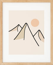 Last inn bildet i Galleri-visningsprogrammet, Enkelt Landskap nr.3 | Plakat | Poster | Veggkunst | Beige
