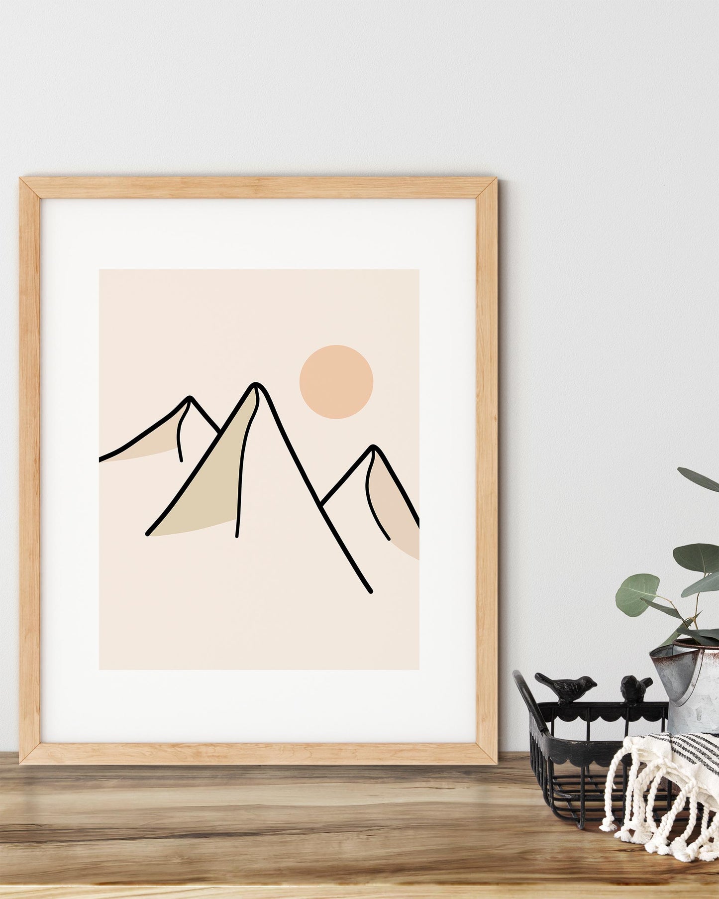 Enkelt Landskap nr.3 | Plakat | Poster | Veggkunst | Beige