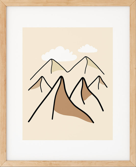 Enkelt Landskap nr.5 | Plakat | Poster | Veggkunst | Beige