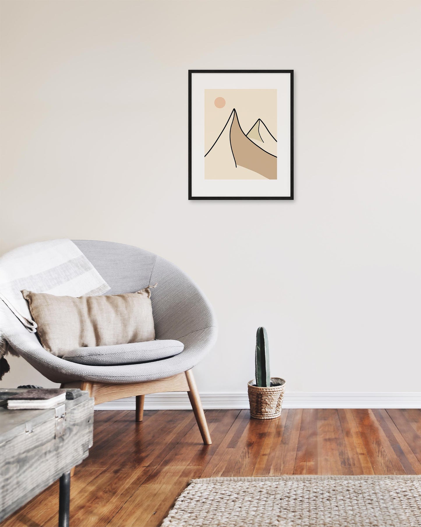 Enkelt Landskap nr.6 | Plakat | Poster | Veggkunst | Beige