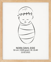 Last inn bildet i Galleri-visningsprogrammet, | Fødselsplakat | Nyfødtplakat | Birthposter | Poster | Plakat | Baby

