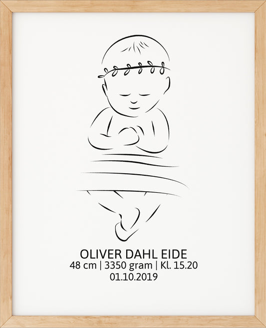 Fødselsplakat | Nyfødtplakat | Birthposter | Plakat | Poster
