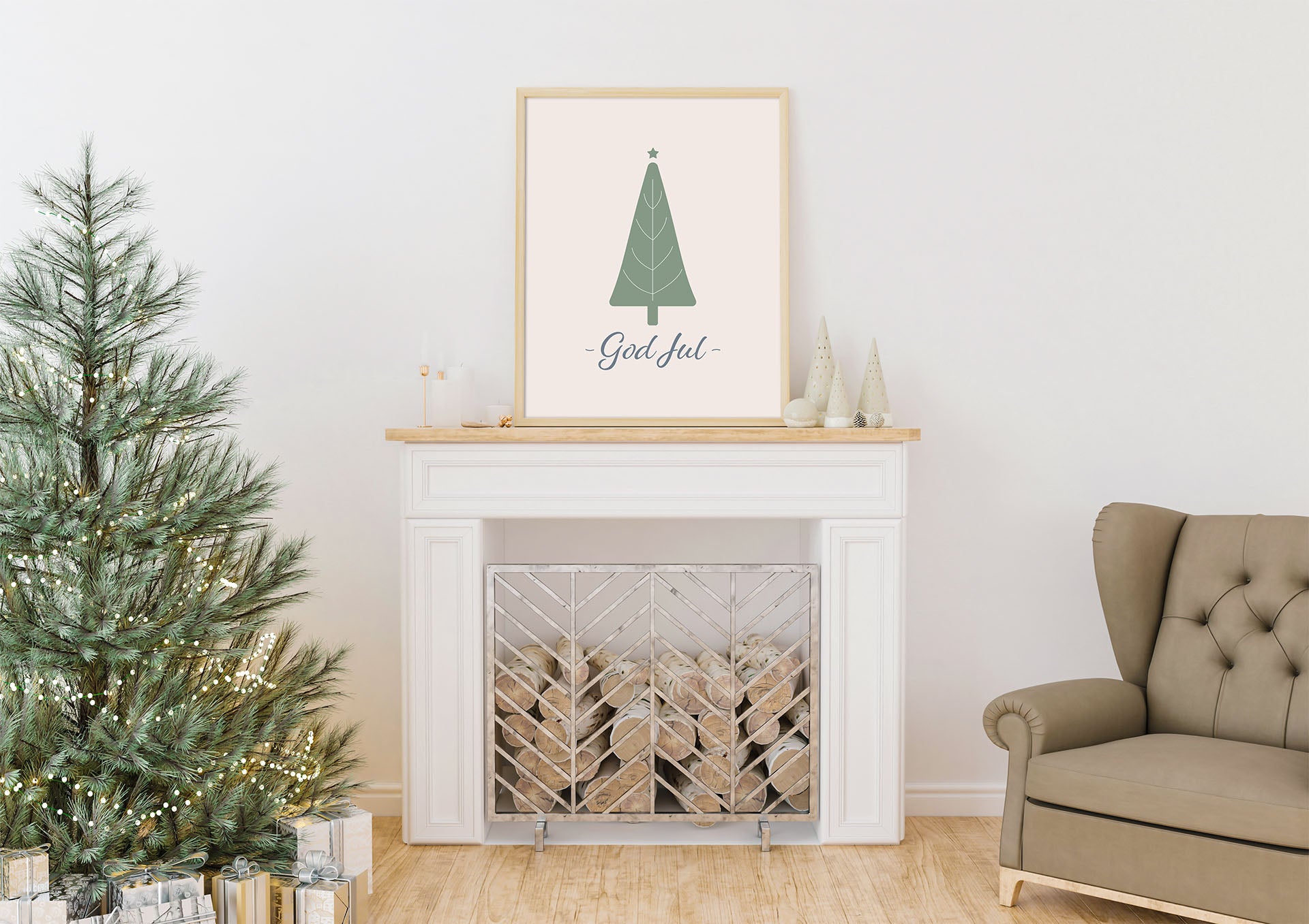 Skandinavisk Jul No. 4 | Julepynt | Plakat | Poster | Jul | Juledekorasjon