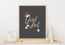 Last inn bildet i Galleri-visningsprogrammet, God Jul | Julepynt | Plakat | Poster | Juledekorasjon | Jul | dekor
