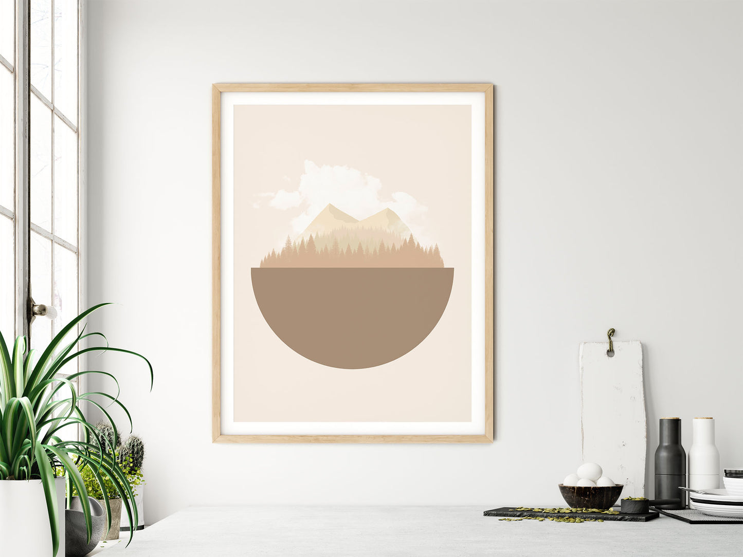 Jordklode Beige nr.2 | Abstrakt | Plakat | Poster | Veggkunst | Beige