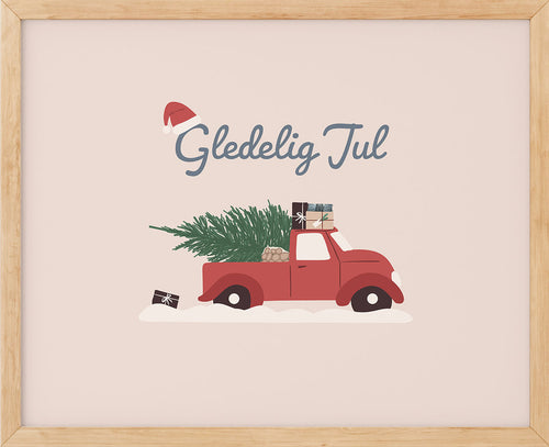 Julebil | Julepynt | Plakat | Poster | Jul | Juledekorasjon