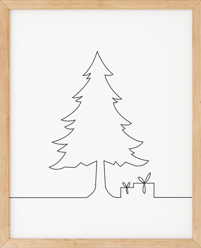 Juletre Line Art No.3 | Julepynt | Plakat | Poster | Jul | Juledekorasjon
