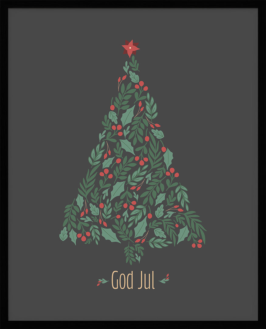 Juletre No.2 | Julepynt | Plakat | Poster | Jul | Juledekorasjon