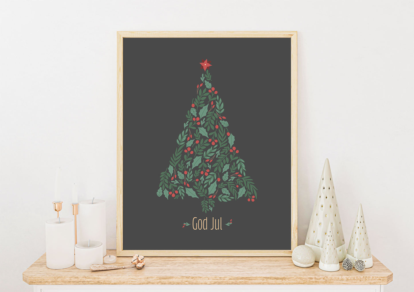 Juletre No.2 | Julepynt | Plakat | Poster | Jul | Juledekorasjon