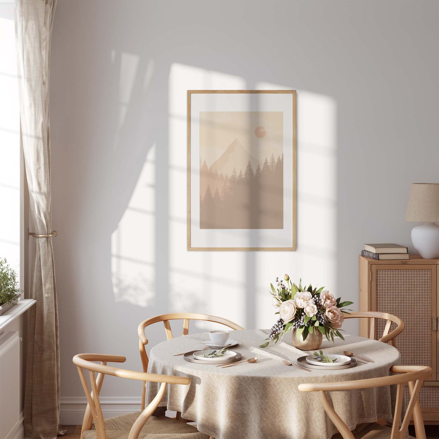 Beige Landskap nr.4 | Nordisk | Plakat | Poster | Veggkunst | Beige
