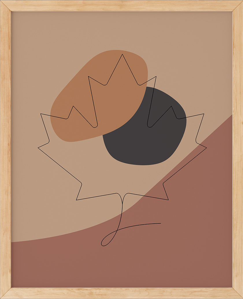 Lønneblad Nr.2 | Line Art | Poster | Plakat | Abstrakt | Kunst