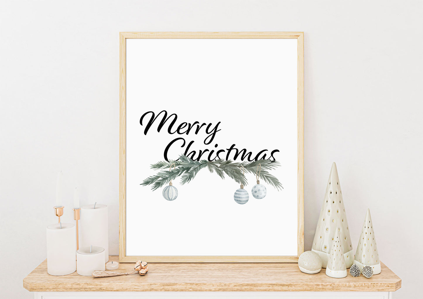 Merry Christmas | Julepynt | Plakat | Poster | Jul | Juledekorasjon
