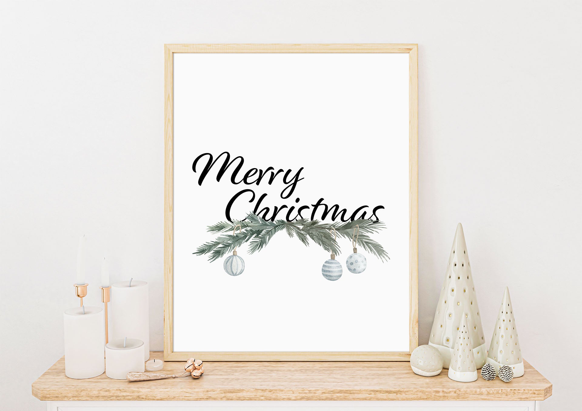 Merry Christmas | Julepynt | Plakat | Poster | Jul | Juledekorasjon