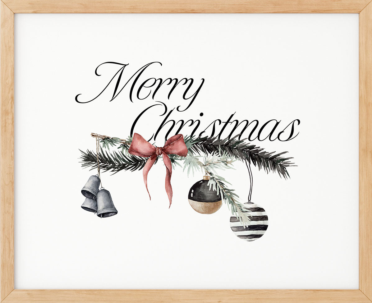 Merry Christmas No.2 | Julepynt | Plakat | Poster | Jul | Juledekorasjon