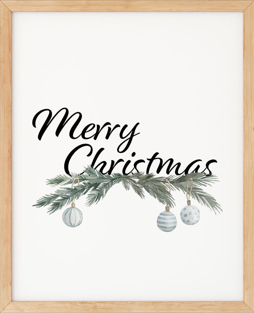 Merry Christmas | Julepynt | Plakat | Poster | Jul | Juledekorasjon