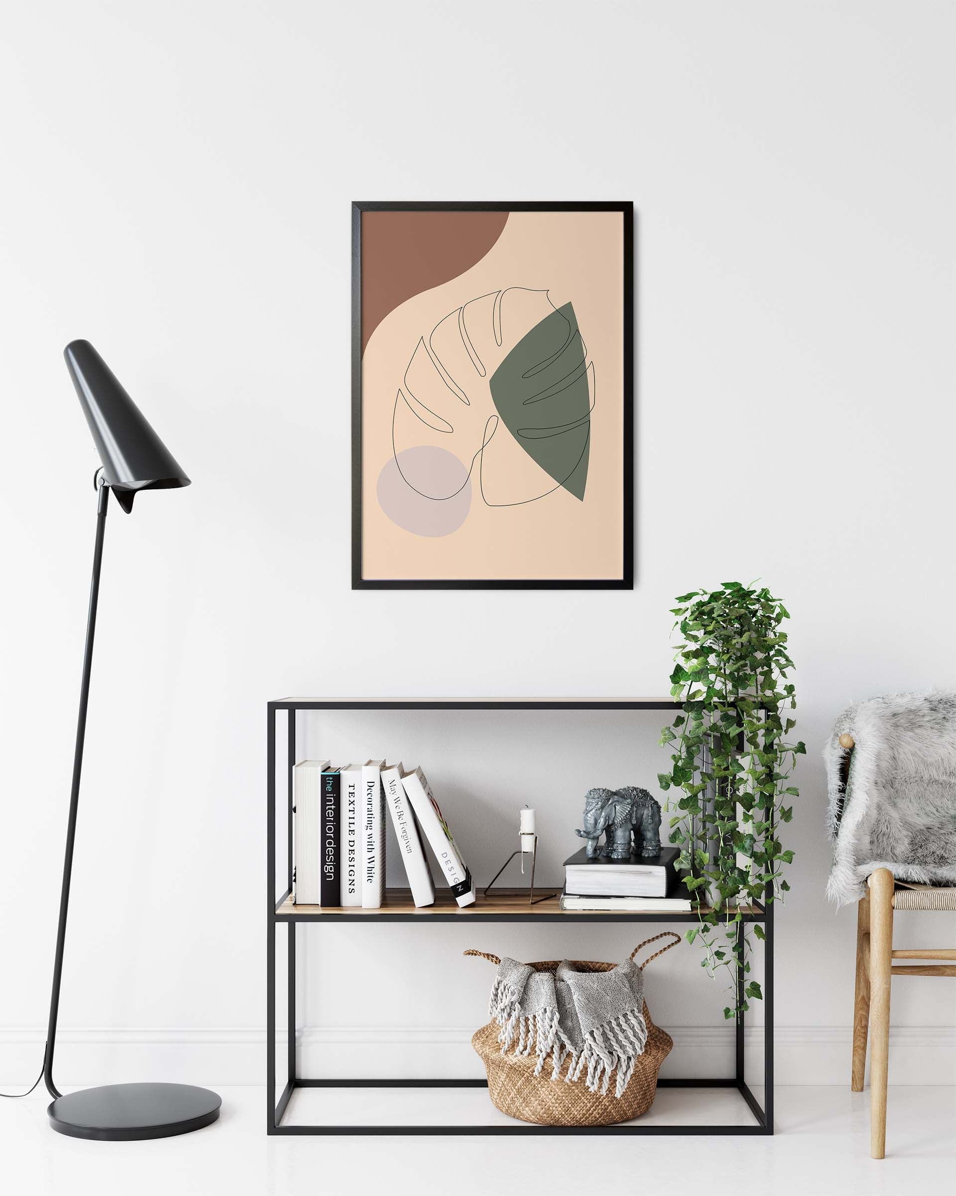 Monstera Nr.1 | Line Art | Poster | Plakat | Abstrakt | Kunst
