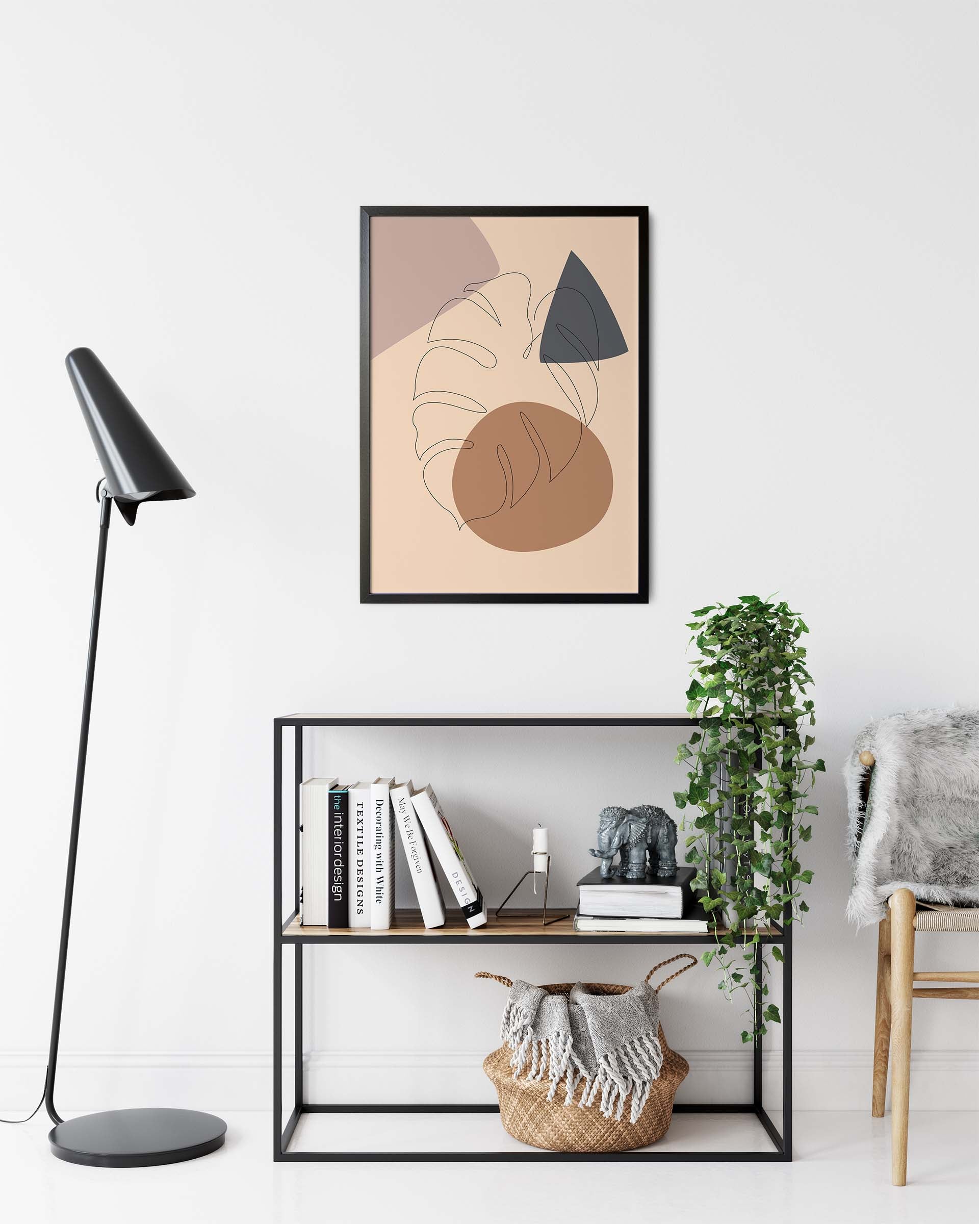 Monstera Nr.2 | Line Art | Poster | Plakat | Abstrakt | Kunst