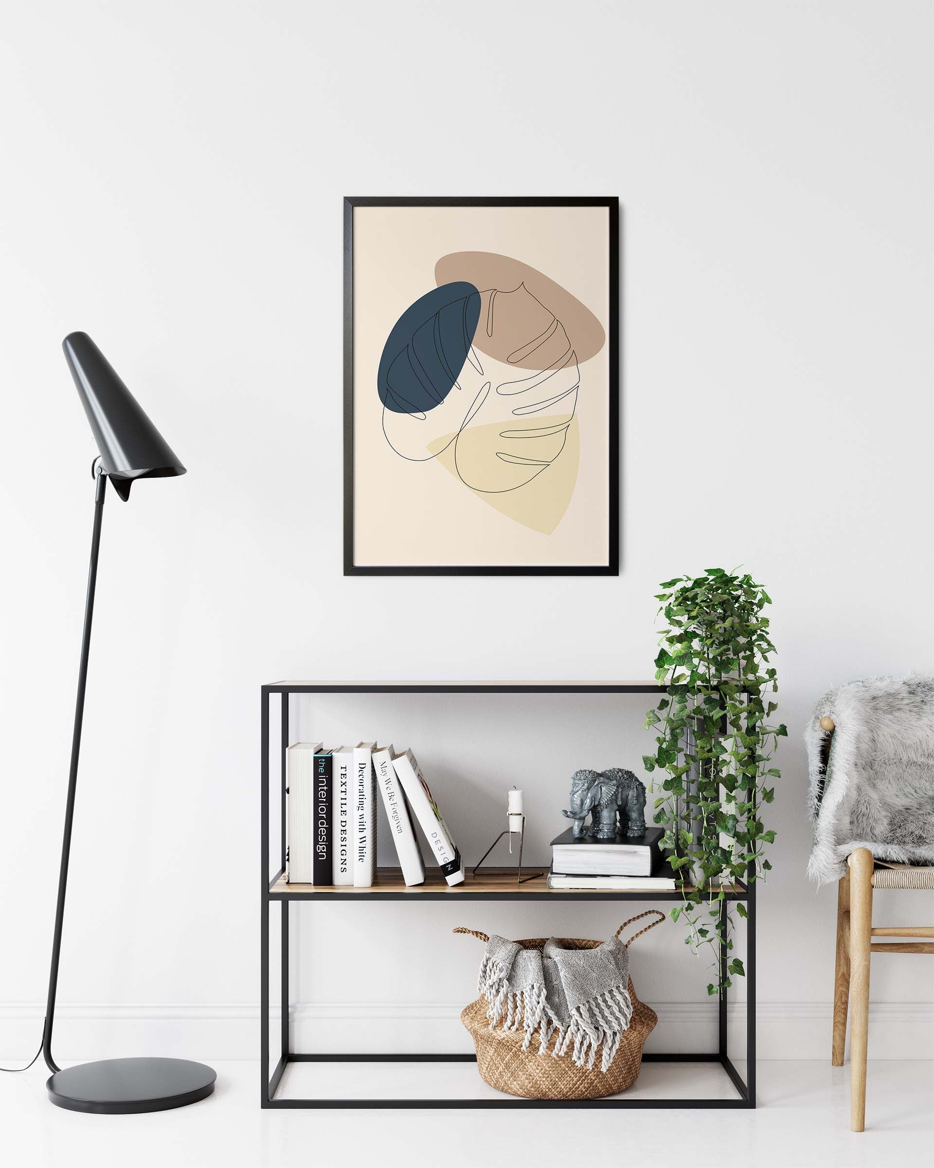 Monstera Nr.3 | Line Art | Poster | Plakat | Abstrakt | Kunst