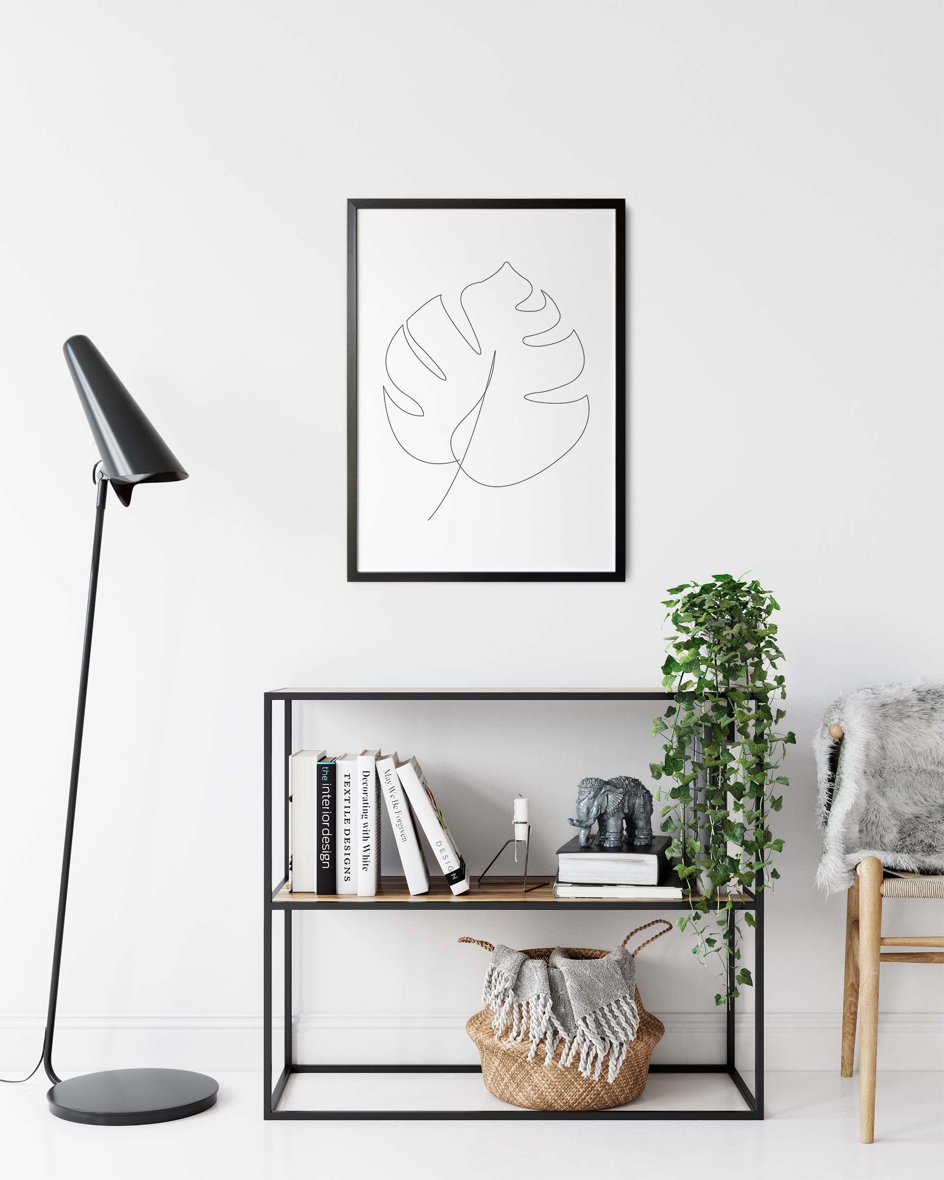 Monstera Nr.6 | Line Art | Poster | Plakat | Abstrakt | Kunst