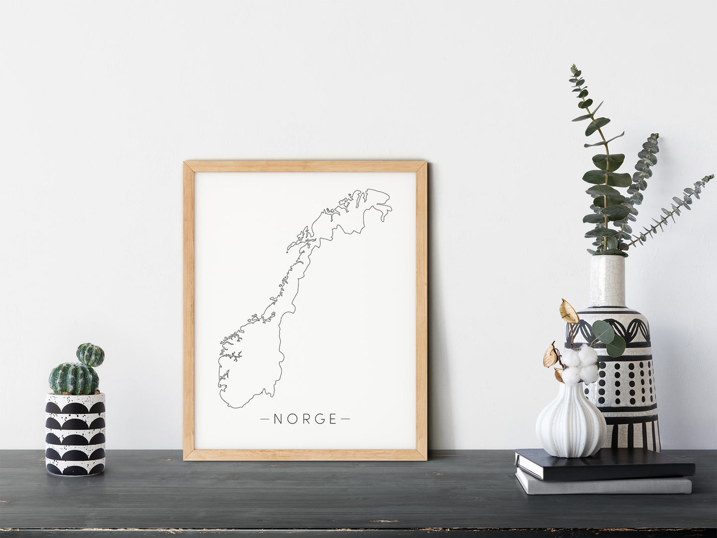 Norge | Kart | Line Art | Plakat | Poster | Kunst