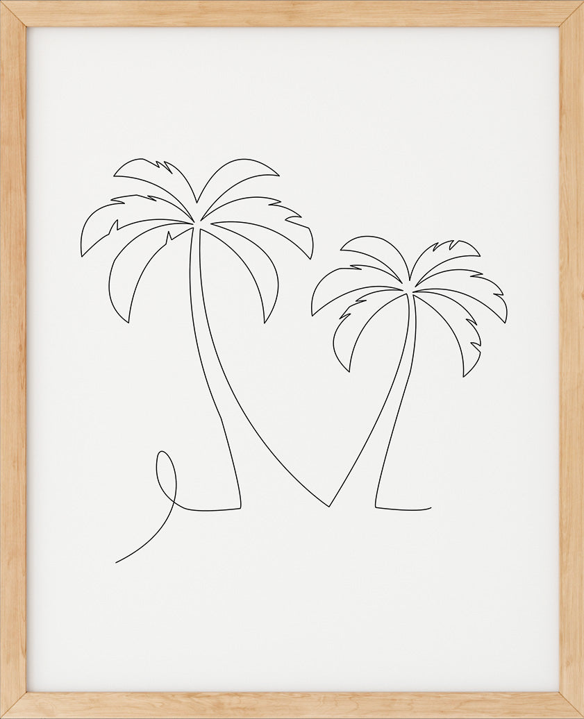 Palme Nr.1 | Line Art | Poster | Plakat | Abstrakt | Kunst