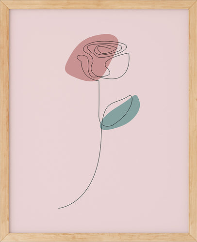 Rose | Line Art | Plakat | Abstrakt | Poster | Kunst til veggen