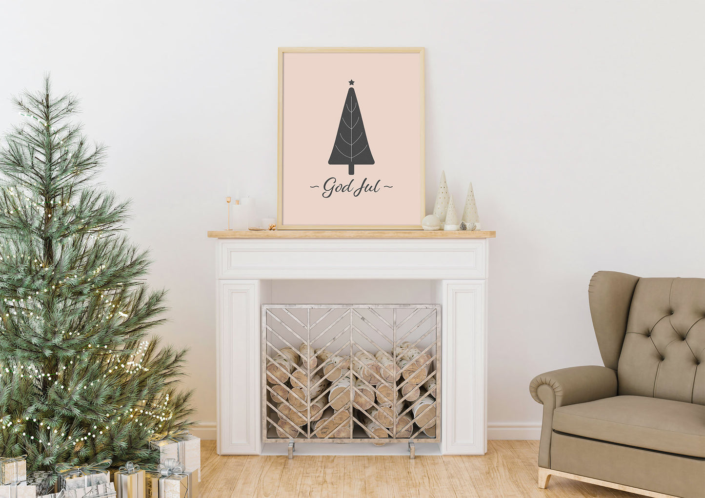 Skandinavisk Jul No.5 | Julepynt | Plakat | Poster | Juledekorasjon | Dekor | Jul
