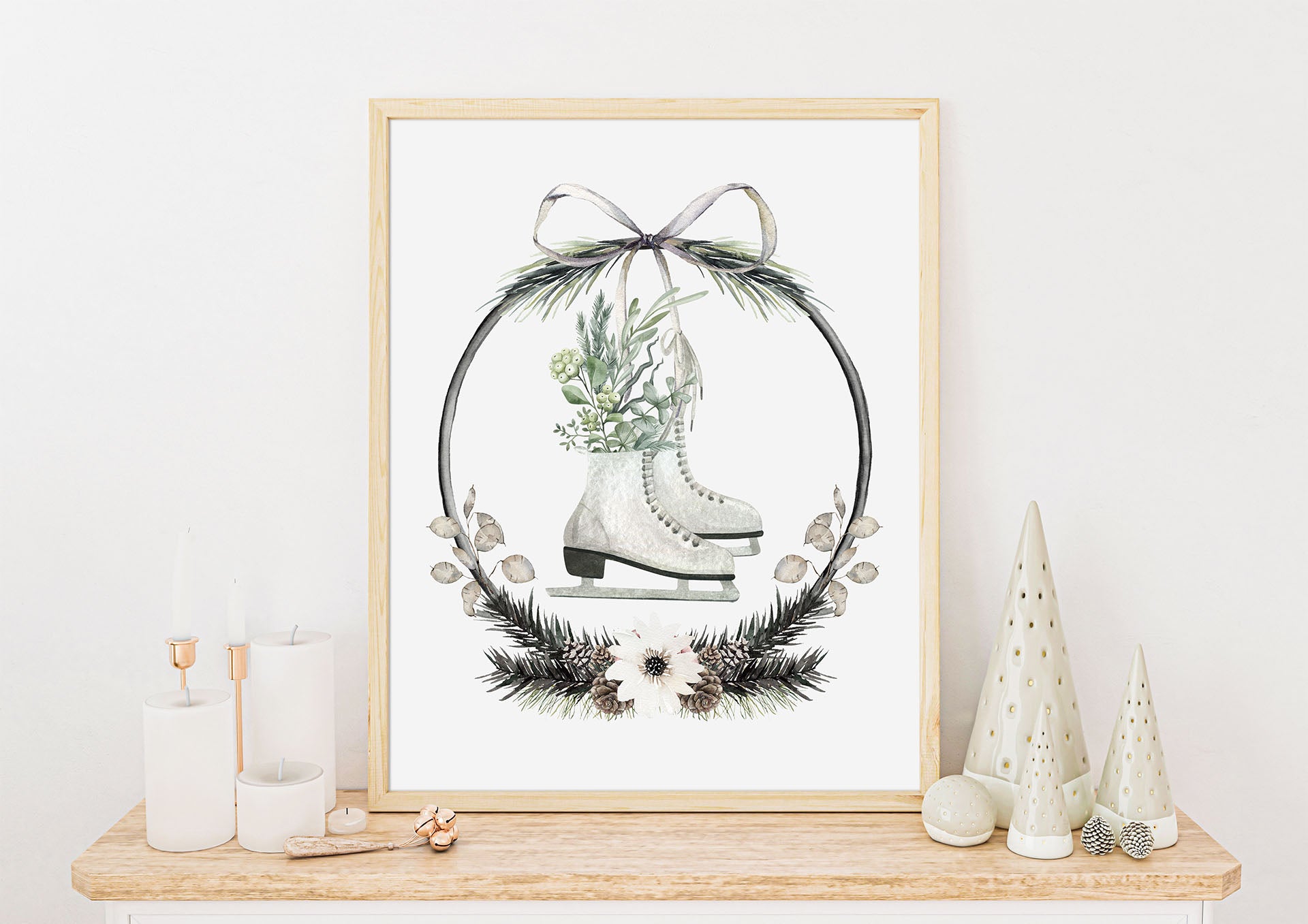 Skøytene | Julepynt | Plakat | Poster | Jul | Juledekorasjon