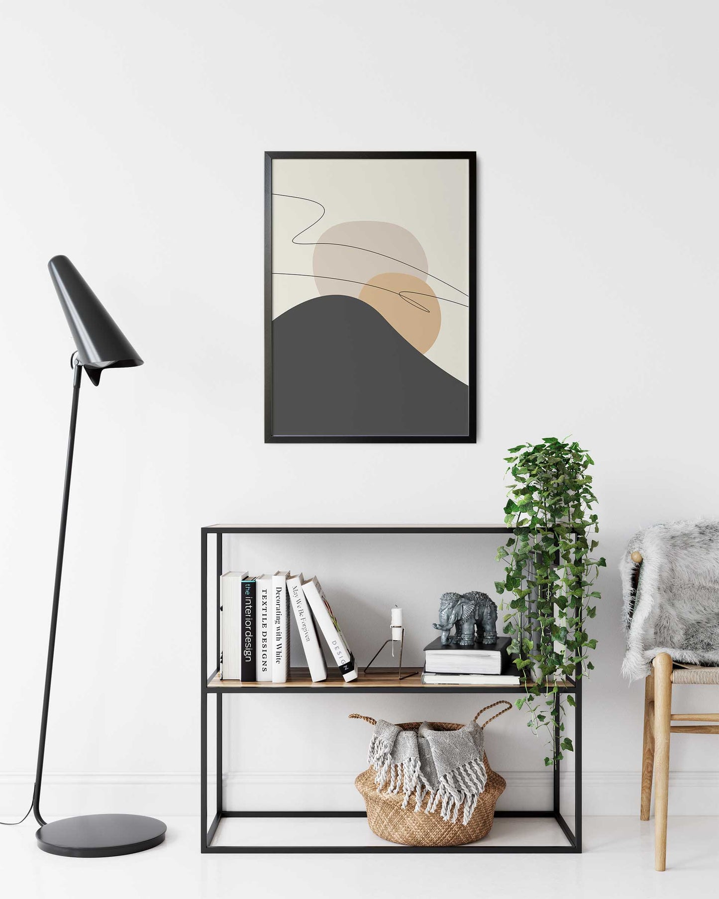 Trendy Lines No.2 | Abstrakt | Line Art | Trendfarger | Kunst | Poster | Plakat