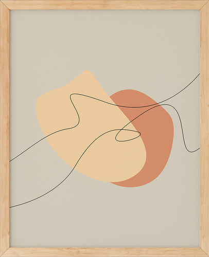 Trendy Lines No.5 | Line Art | Plakat | Poster | Jotun 10678 Space, 1520 Cheerful Peach, 2489 Bellam