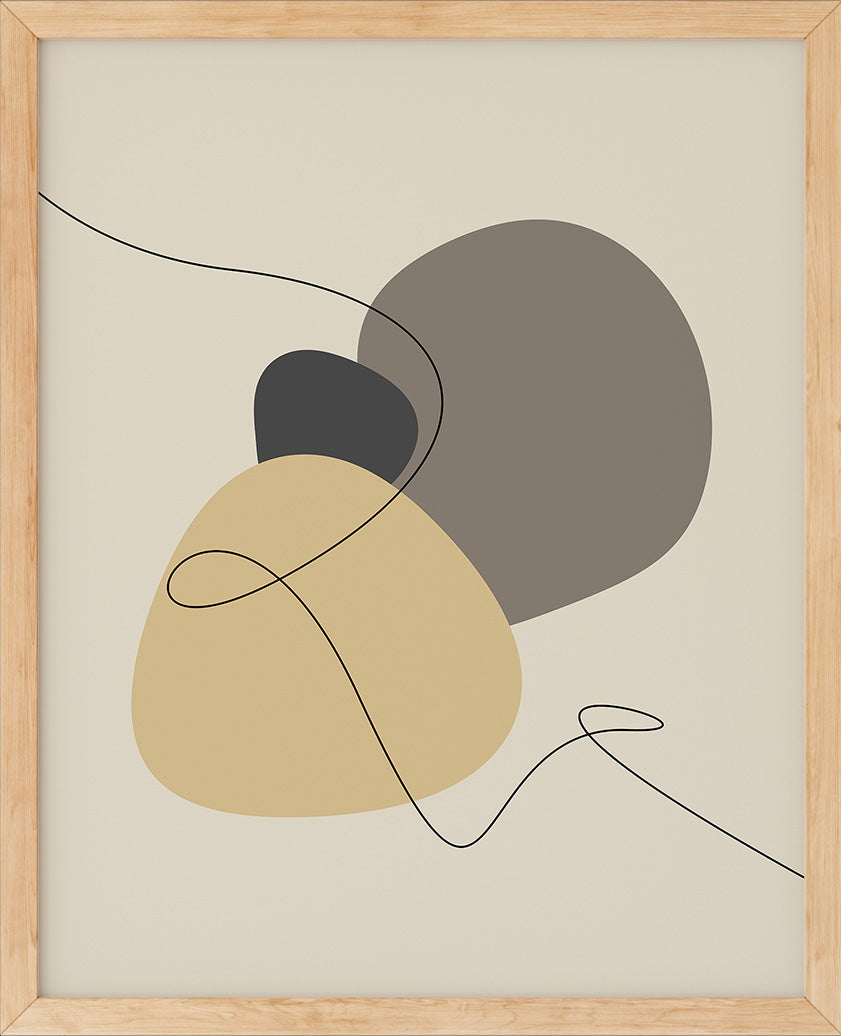 Trendy Lines No.7 | Line Art | Plakat | Poster | Jotun 12123 Contemporary White, 10246 Velvet, 12119 Vintage Brown,  9938 Dempet Sort