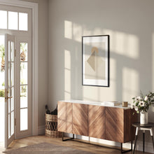 Last inn bildet i Galleri-visningsprogrammet, Trendy Shapes No.1 | Plakat | Poster | Jotun  0486 Silke, 12123 Contemporary White, 1520 Cheerful Peach, 1276 Soft, 10430 Dempet Savanne
