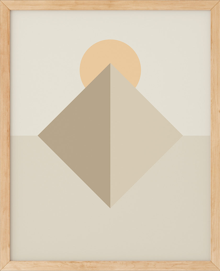 Trendy Shapes No.1 | Plakat | Poster | Jotun  0486 Silke, 12123 Contemporary White, 1520 Cheerful Peach, 1276 Soft, 10430 Dempet Savanne