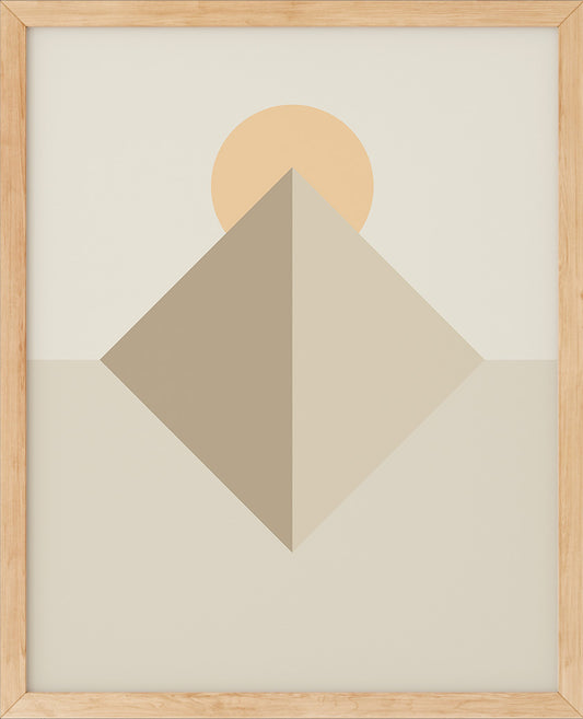 Trendy Shapes No.1 | Plakat | Poster | Jotun  0486 Silke, 12123 Contemporary White, 1520 Cheerful Peach, 1276 Soft, 10430 Dempet Savanne