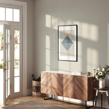 Last inn bildet i Galleri-visningsprogrammet, Trendy Shapes No.2 | Plakat | Poster | Jotun 1024 Tidløs, 4894 Ocean Air, 5503 Natural Blue, 5504 Coastal Blue, 1520 Cheerful Peach
