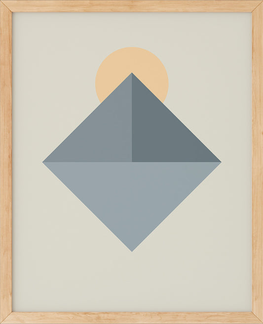 Trendy Shapes No.2 | Plakat | Poster | Jotun 1024 Tidløs, 4894 Ocean Air, 5503 Natural Blue, 5504 Coastal Blue, 1520 Cheerful Peach