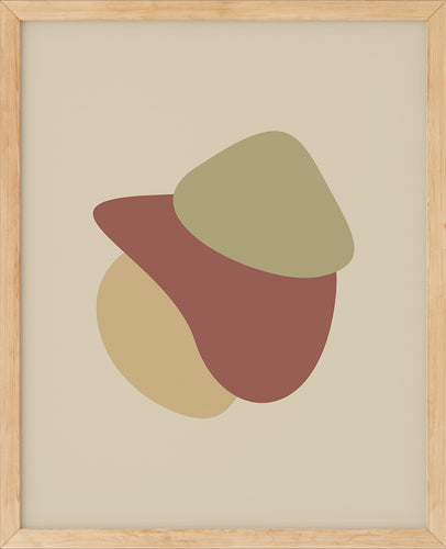 Shapes | Plakat | Poster | Jotun 1276 Soft, 20208 Poetry Red, 1109 Lysning, 8183 Urtehage