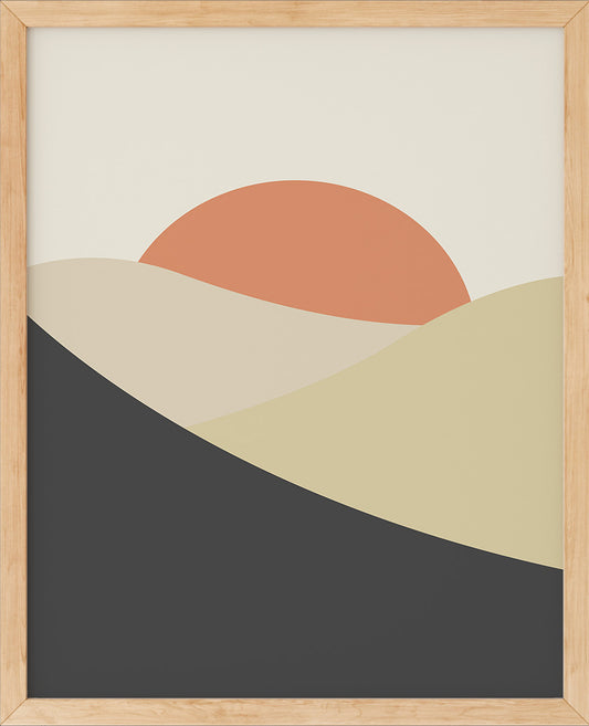 Trendy Hills | Plakat | Poster | Jotun 0486 Silke, 8087 Vårluft, 1276 Soft, 9938 Dempet Sort, 2489 Bella