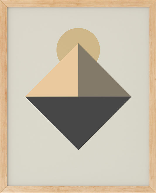 Trendy Shapes No.3 | Plakat | Poster | Jotun 0486 Silke, 10246 Velvet, 1520 Cheerful Peach, 9938 Dempet Sort, 11012 Ructic Brown.  