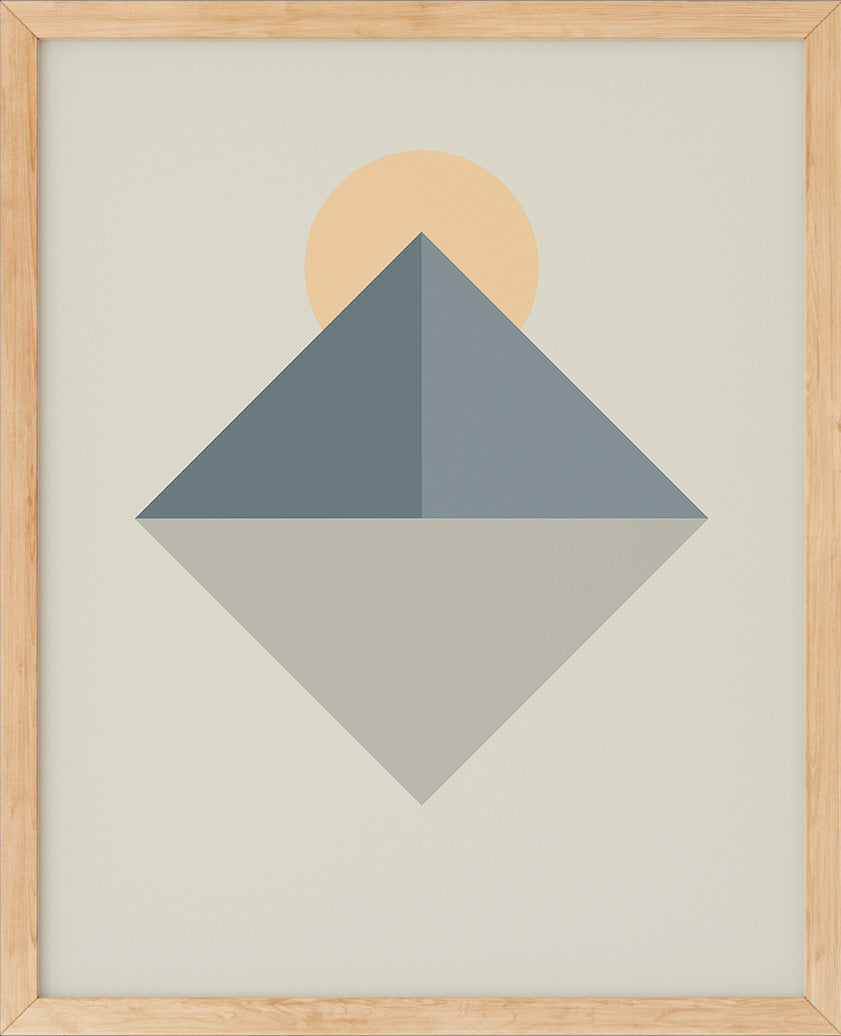 Trendy Shapes No.4 | Plakat | Poster | Jotun 0486 Silke, 1973 Antikkgrå, 5504 Costal Blue, 5503 Natural Blue, 1520 Cheerful Peach