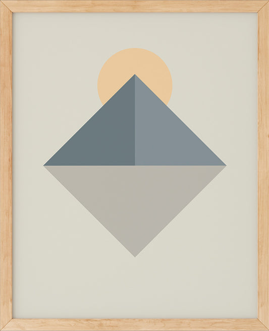 Trendy Shapes No.4 | Plakat | Poster | Jotun 0486 Silke, 1973 Antikkgrå, 5504 Costal Blue, 5503 Natural Blue, 1520 Cheerful Peach