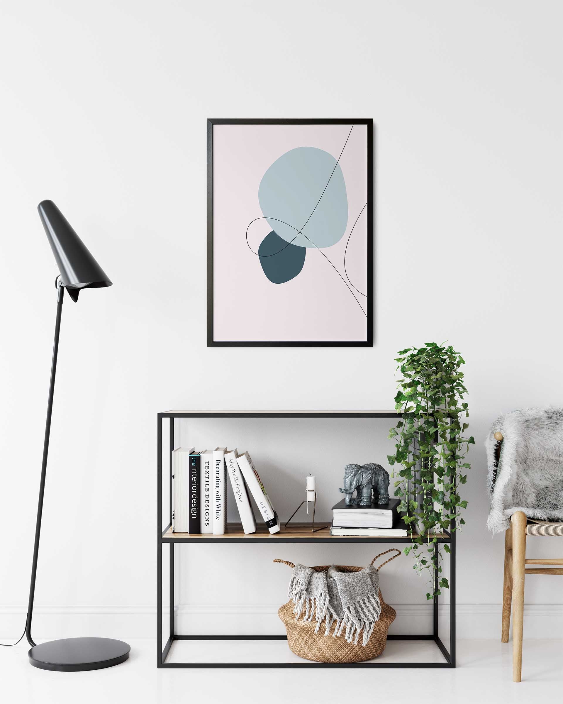 Blue Wind No.2 | Abstrakt | Line Art | Trendfarger | Kunst | Poster | Plakat