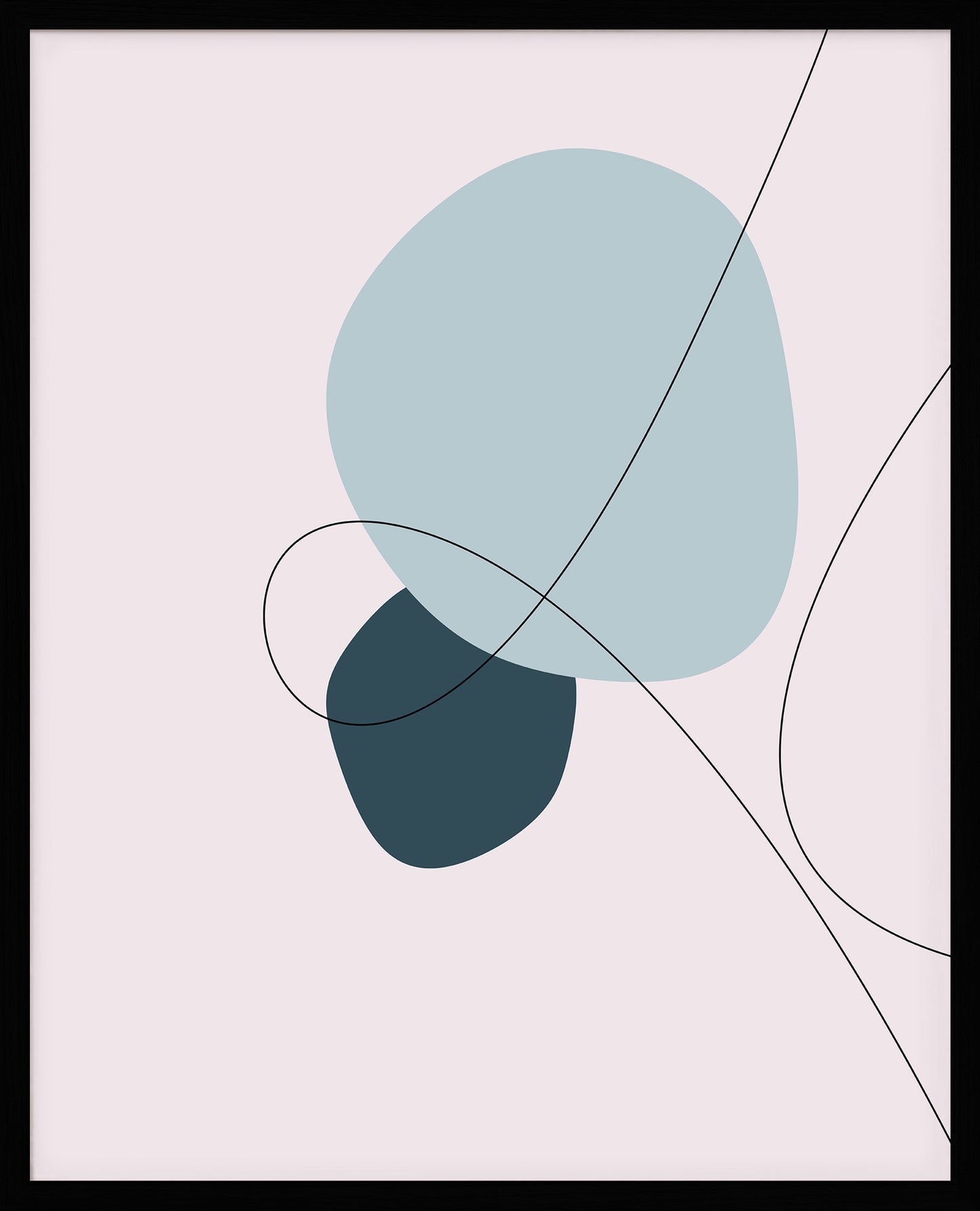 Blue Wind No.2 | Abstrakt | Line Art | Trendfarger | Kunst | Poster | Plakat