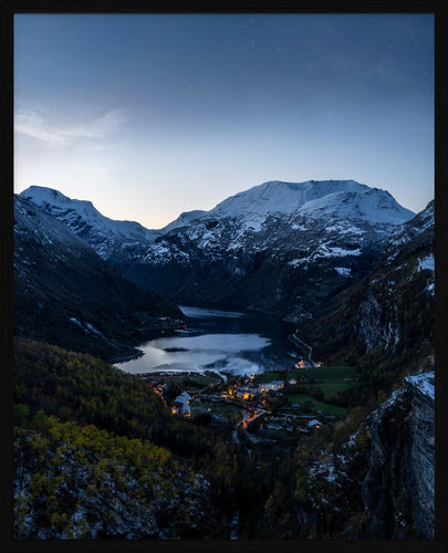 Blåtime i Geiranger | Fotokunst | Plakat | Poster | Veggkunst