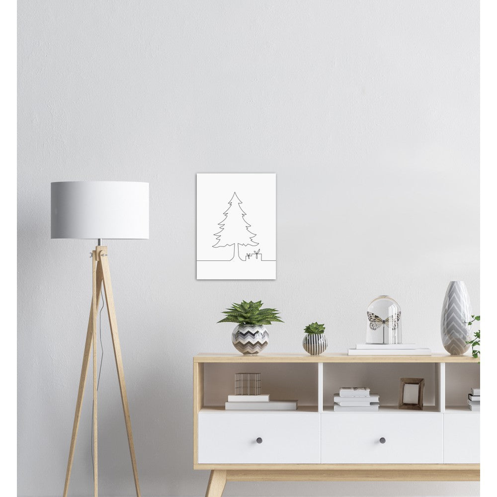 Juletre Line Art No.3 | Julepynt | Plakat