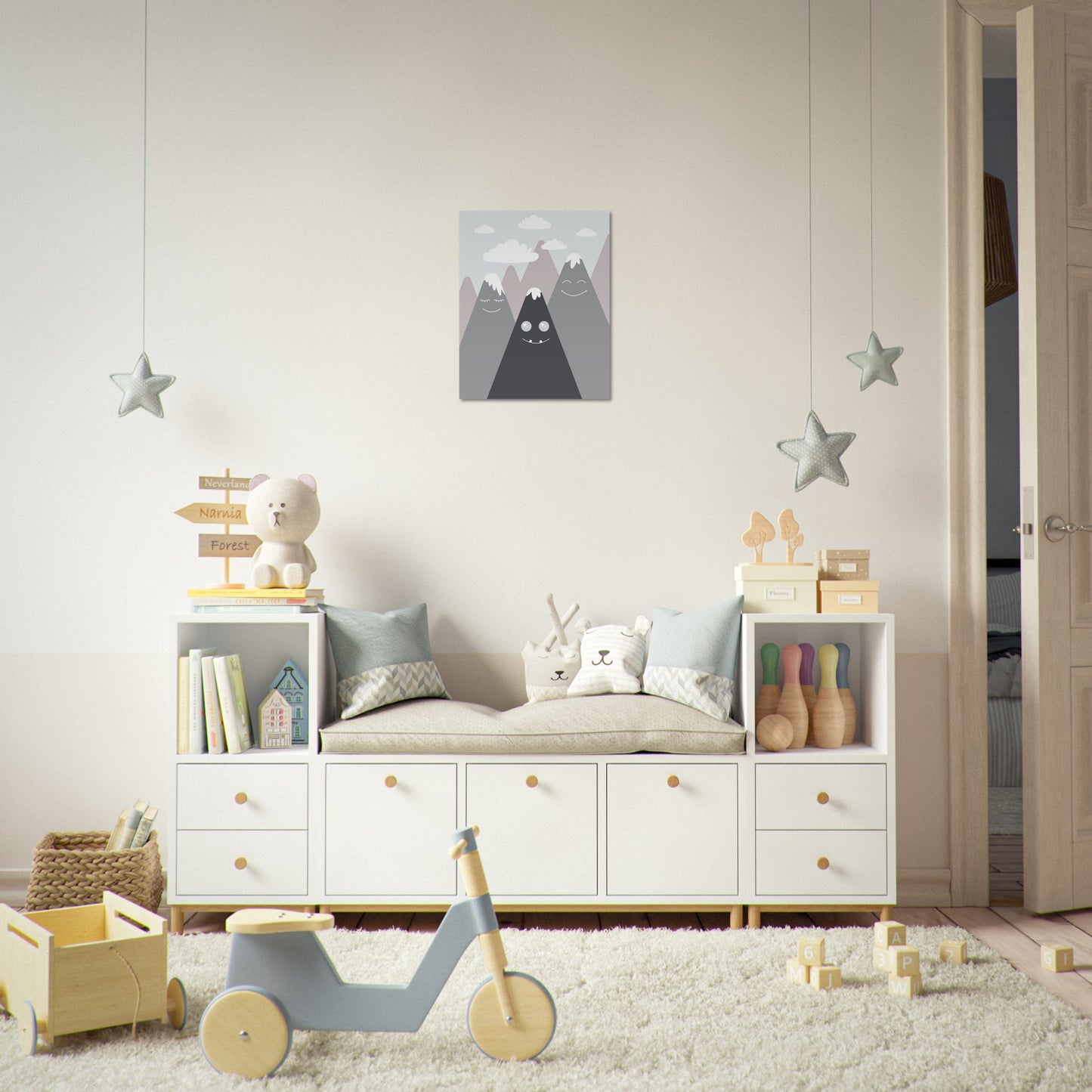 Landskap for barn nr.2 | Kunst til barn | Plakat | Poster | Veggkunst 