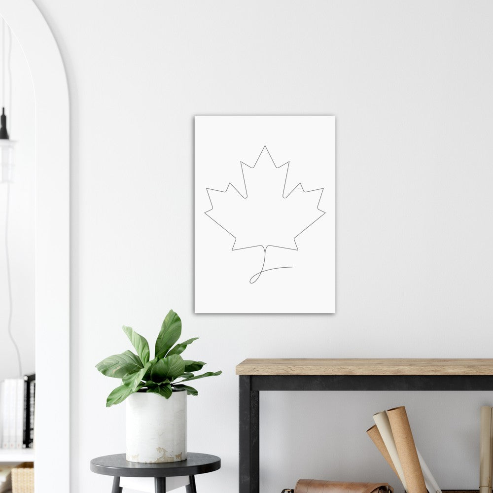 Lønneblad Nr.1 | Line Art | Poster | Plakat | Abstrakt | Kunst