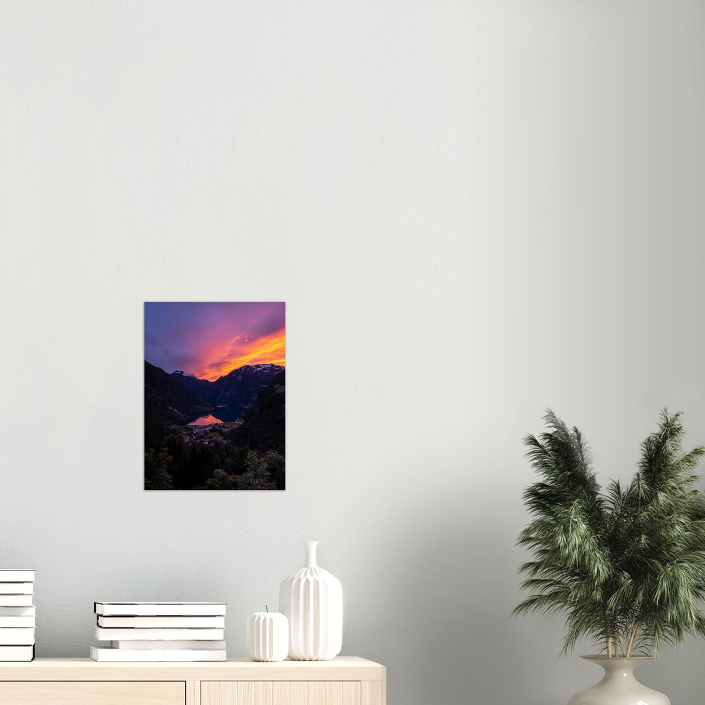 Solnedgang i Geiranger | Fotokunst | Plakat | Poster | Veggkunst
