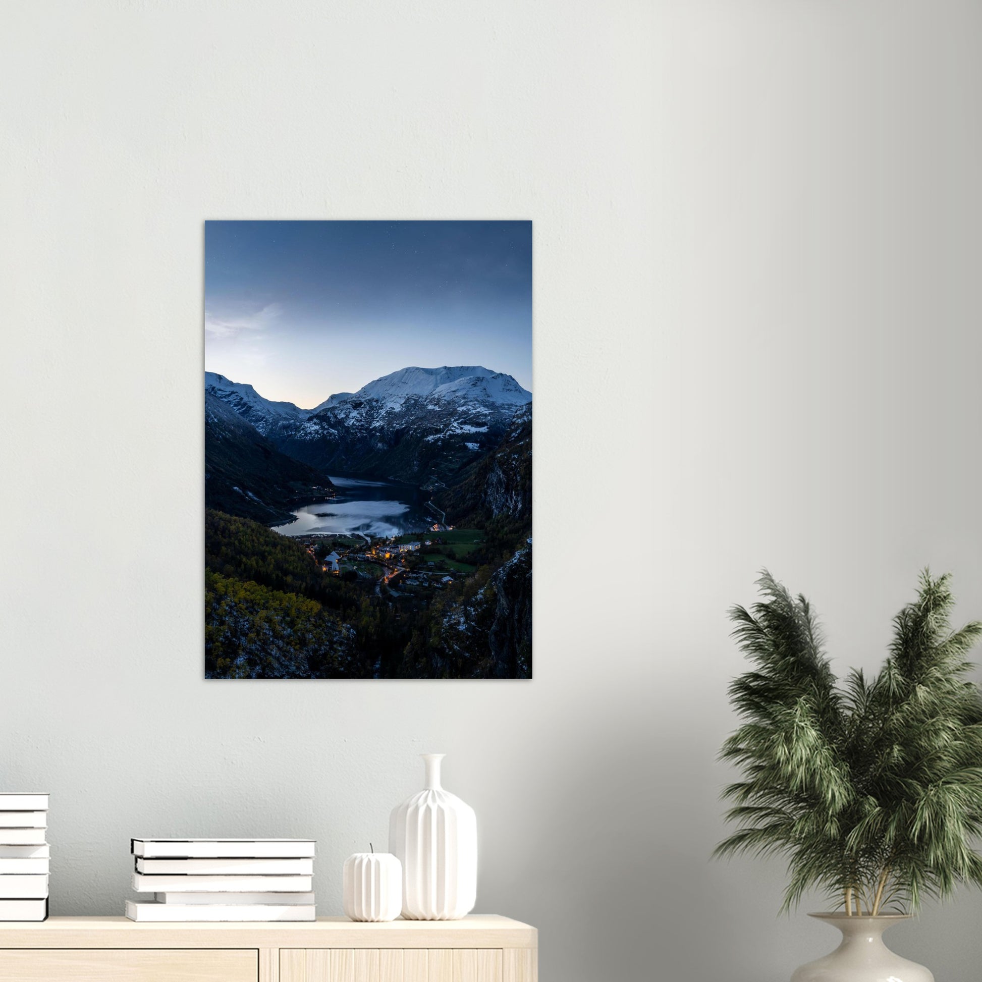 Blåtime i Geiranger | Fotokunst | Plakat | Poster | Veggkunst